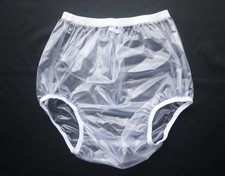 Unisex Adult Waterproof Vinyl Incontinence Pants Plastic Knickers Underwear Size