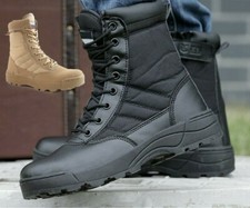 MENS TACTICAL ARMY COMBAT MILITARY OUTDOOR BOOTS UK SECURITY WORK POLICE SHOES 