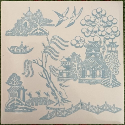 Willow pattern retro wall - retro,
