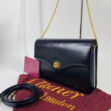 Launer London Black Leather