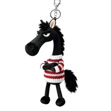 Plush Cute Horse Keychain with