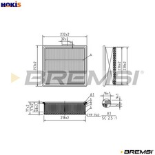 AIR FILTER FA1105 FOR ISUZU