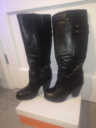 Women knee high - high, biker