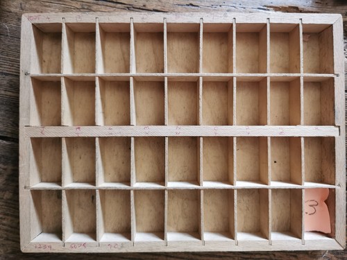 Vintage wooden printers letter - vintage,