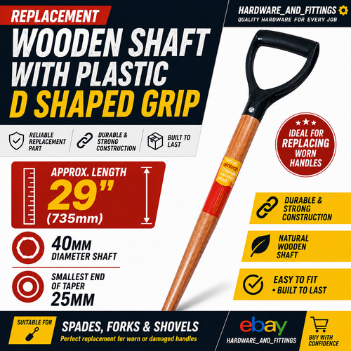 Replacement wooden shaft - replacement, d