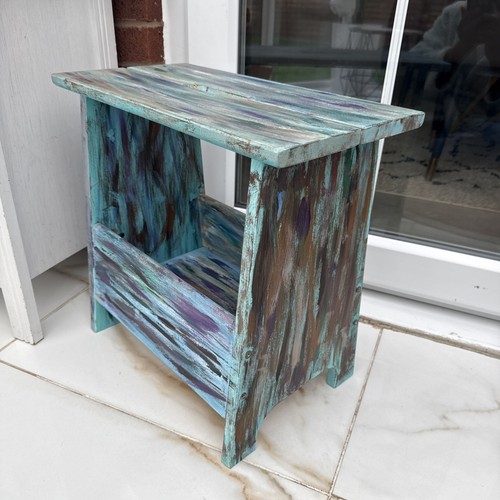 Wooden magazine rack table - wooden,