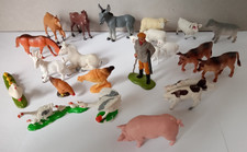 Plastic farm animals  bundle inc farmer /sheep/ geese / horses - some Brittains