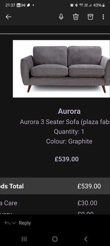 Aurora seater sofa dfs - seater,