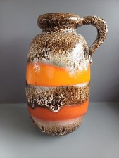 🔥 Scheurich 484-27 | West Germany Vase | Fat Lava Orange Brown 🔥