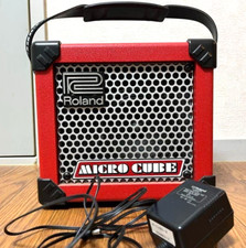 ROLAND MICRO CUBE Red Guitar Amp Used From Japan