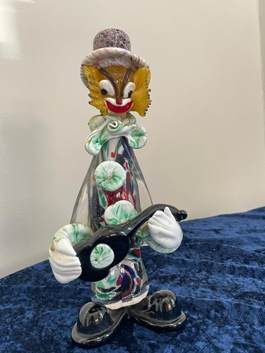 Collectible murano glass clown - murano,