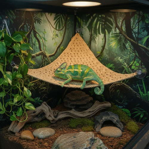 Breathable mesh lizard hammock - mesh,