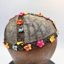 1920s 30s lame’ skull cap