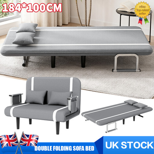 Double fabric sofa bed - sofa, sleeper