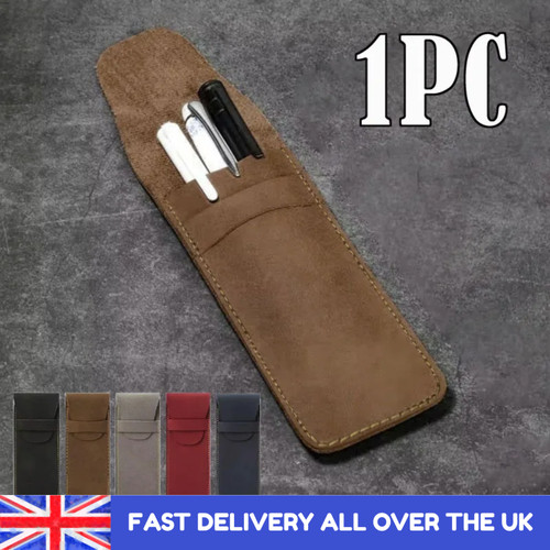 Vintage leather pen case - vintage,