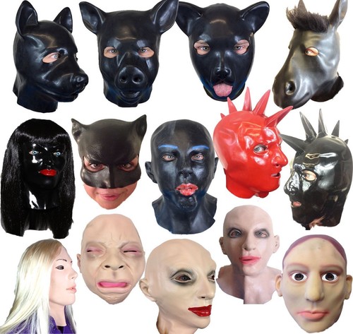 Rubber fetish mask - fetish, hoods
