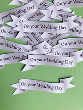 Wedding Sentiments Card Banners Toppers Scrapbooking - Silver Colour