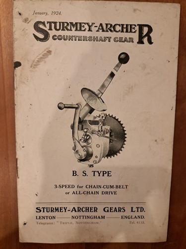 Sturmey archer 1924 - archer, b.