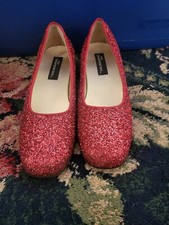 No Boundaries Youth girls 4 red glitter glittery sparkle Dorothy holiday shoes