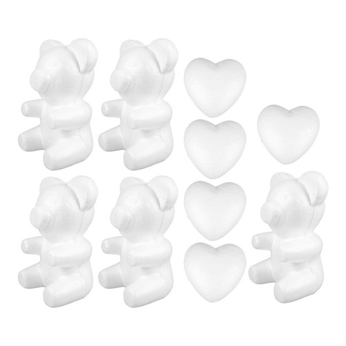 Pcs polystyrene teddies - 10,