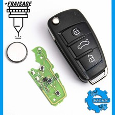 TÉLÉCOMMANDE CLÉ POUR AUDI A3 TT ID48 434MHZ 8P0837220D + FRAISAGE