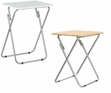 Folding Wooden TV Table Side Dinner Laptop Tray Coffee Tea Desk