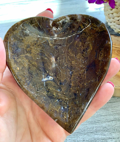 Ocean jasper heart trinket - ocean,