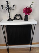Wooden ,vintage,radiator console shelf with free harpins 71 cm.