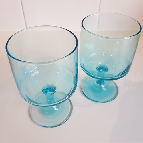Aqua blue stemmed drinking - blue,