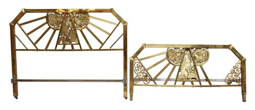 Art deco brass peacock full - peacock,