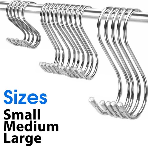 100x hooks stainless steel - s,