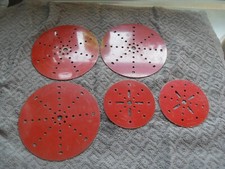 Meccano 3 x Red 6" Face Plates