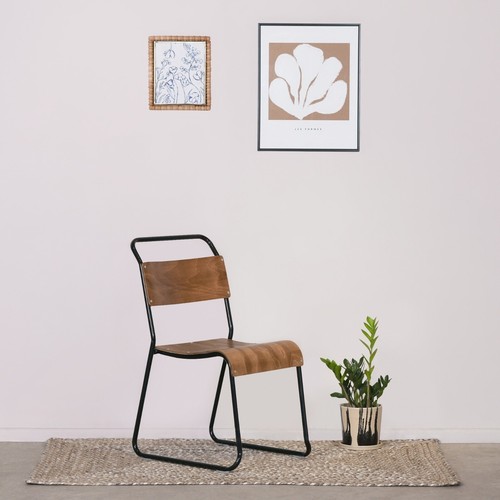 Plywood black metal dining - plywood,