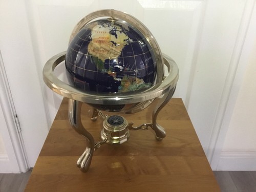 Gemstone map globe - map, with