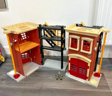 Fisher Price Imaginext Fire Engine And Fire Station rescue team play set  x2