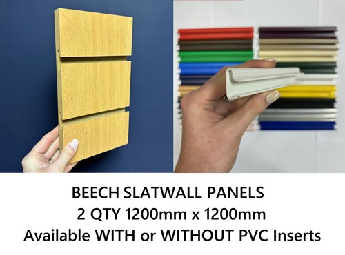 2qty beech slatwall panel - 2qty,