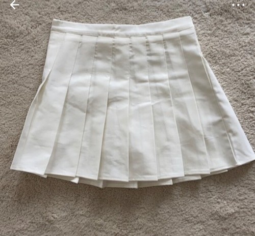 White pleated tennis skirt - pleated,