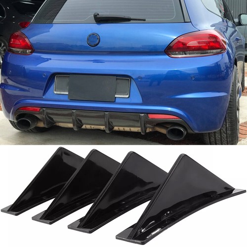 Glossy black rear bumper - rear,
