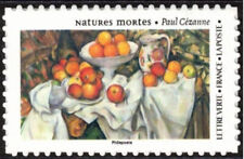 1 PAUL CEZANNE STAMP 2025 PAINTING "APPLES AND ORANGES" STICKER-VF adhesive