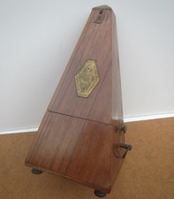 Vintage 'Metronome De Maelzel, Paris, France' Wooden Clockwork Metronome