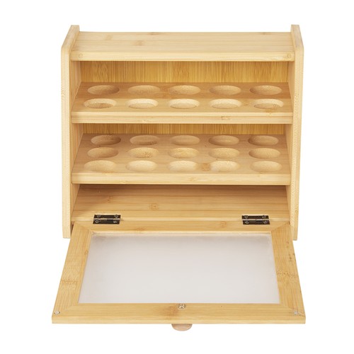 Tier bamboo egg holder - 2-tier, for