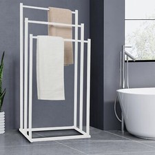 3 Tier Freestanding Towel Rack Towel Rail Metal Ladder Towel Holder Drying Stand