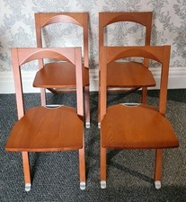 Calligaris Olivia  Italian Designer Folding Chairs- Medium Oak - Set Of 4 *Rare*