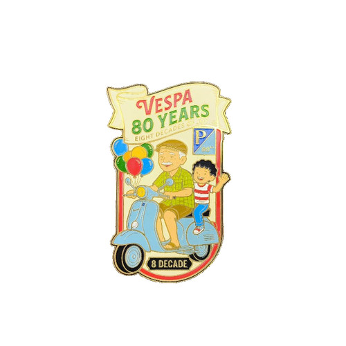 Vespa 80th anniversary badge - vespa,