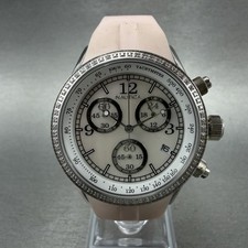 Nautica Chronograph Watch Women 35mm MOP Dial Steel Diamond Bezel New Battery