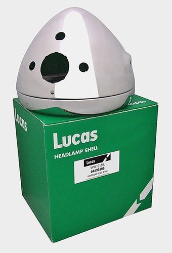 Lucas chrome headlamp shell - lucas,