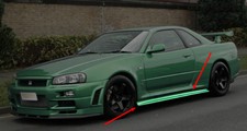 Nismo Style Side Skirt Addons / Extensions for Nissan Skyline R34 GTR v8