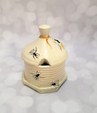 Vintage Honey Pot Crown Devon England 1930's Beehive & Bees
