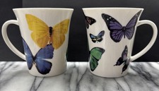 2 X Butterflies Mugs. Ceramic
