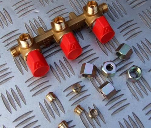 Way gas valve - way, manifold
